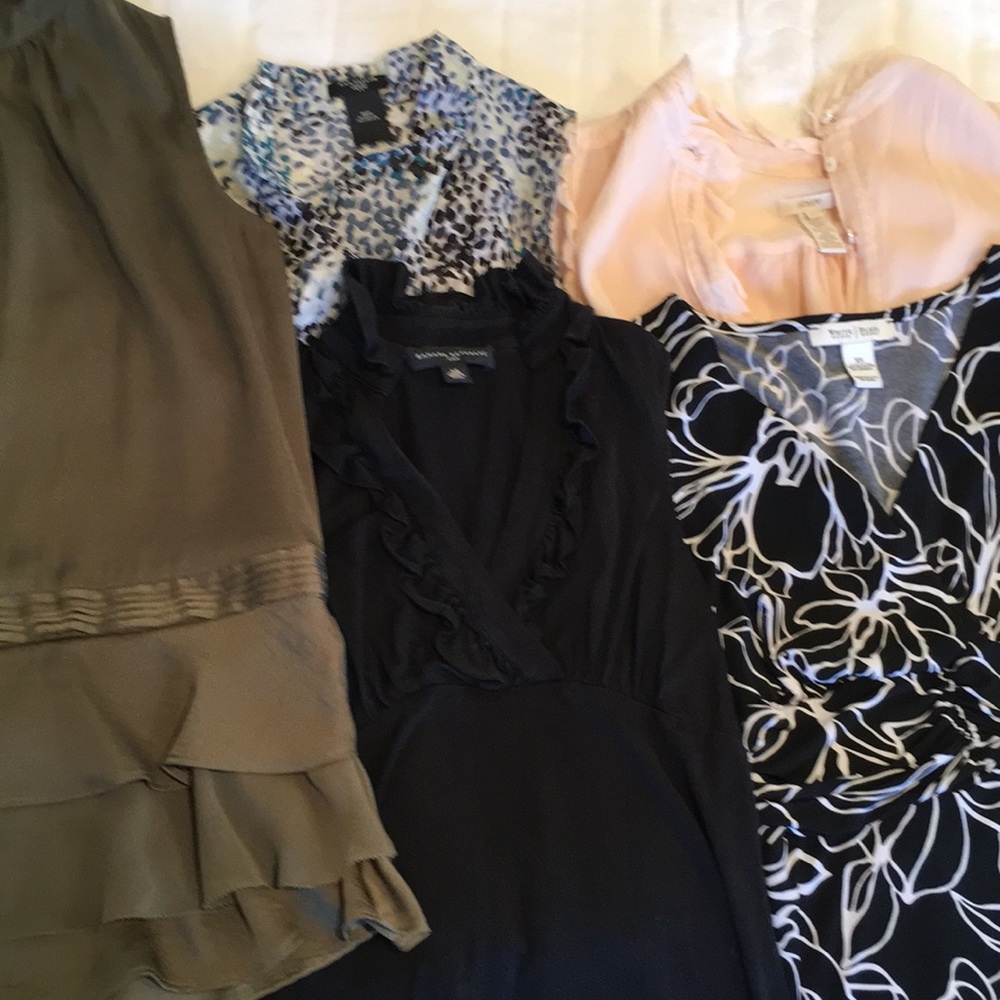 BUNDLE of Five sleeveless dress tops
